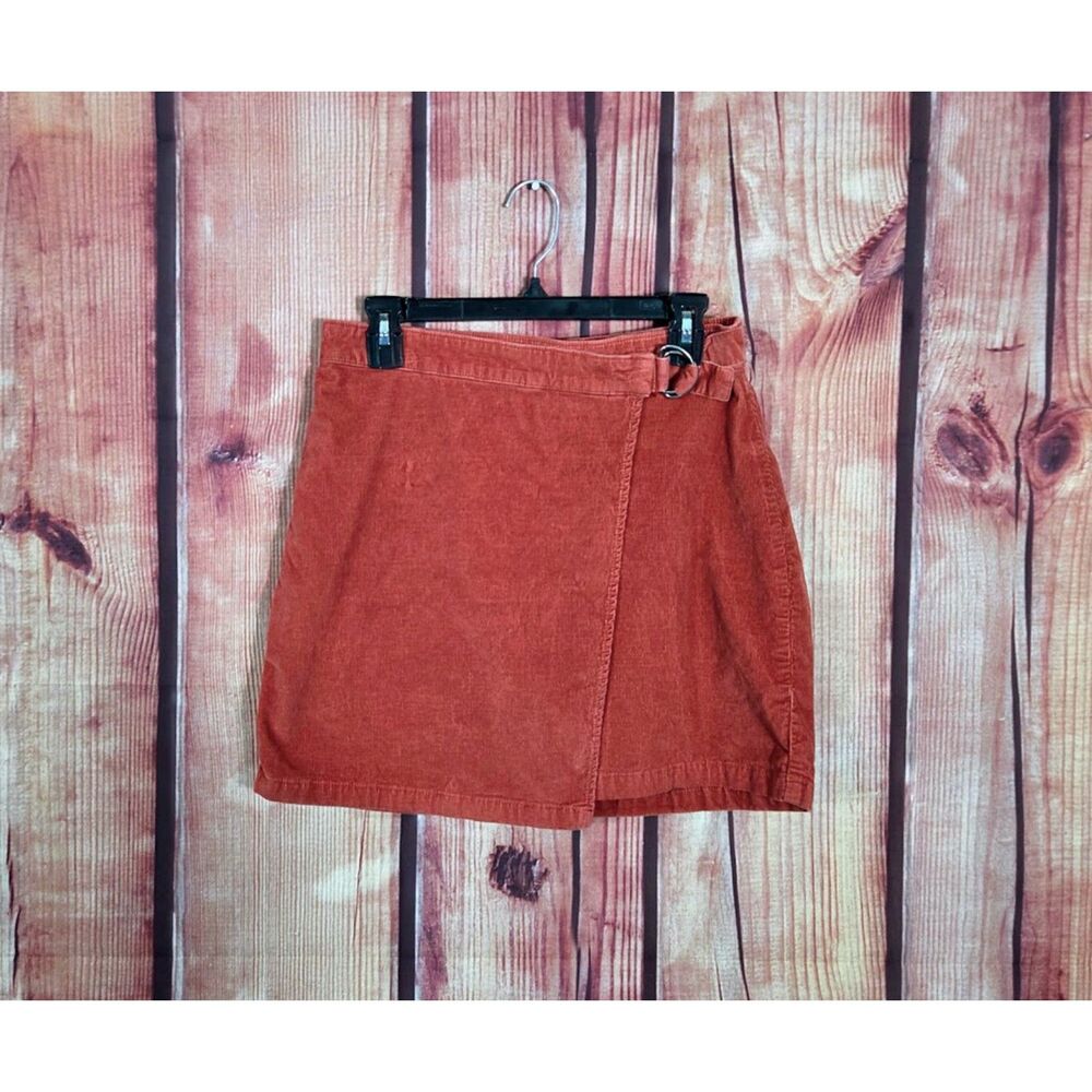 Hollister Rust Corduroy Mini Skirt M
